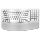LOGITECH Wave Keys Wireless Keyboard, Deutsches Layout, Grau / Weiss (920-012284)