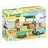 PLAYMOBIL 1.2.3 Bio-Marktstand und Gabelstapler (71137)