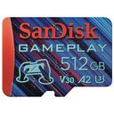 SANDISK Extreme GamePlay microSDXC UHS-I U3, Class 10, V30, 512GB (SDSQXAV-512G-GN6XN)