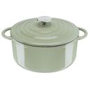 TEFAL LOV Cast Iron Cooking Pot with Lid, 25cm, Light Green (E2580404)