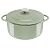 TEFAL LOV Cast Iron Cooking Pot with Lid, 25cm, Light Green (E2580404)