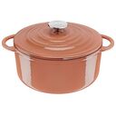 TEFAL LOV Cast Iron Cooking Pot with Lid, 25cm, Terracotta (E2600404)
