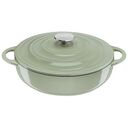 TEFAL LOV Cast Iron Serving Pan with Lid, 28cm, Light Green (E2587204)