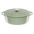 TEFAL LOV Cast Iron Oval Stewpot with Lid, 34cm, Light Green (E2580604)