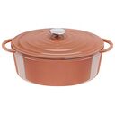 TEFAL LOV Cast Iron Oval Stewpot with Lid, 34cm, Terracotta (E2600604)