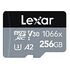 LEXAR Professional 1066x Silver Series microSDXC Card, UHS-I, 256GB (LMS1066256G-BNANG)