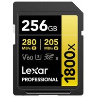 LEXAR Professional 1800x Gold Series SDXC, UHS-II, 256GB (LSD1800256G-BNNNG)