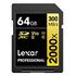 LEXAR Professional 2000x Gold Series SDXC, UHS-II, 64GB (LSD2000064G-BNNNG)