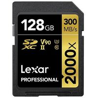 LEXAR Professional 2000x Gold Series SDXC, UHS-II, 128GB (LSD2000128G-BNNNG)