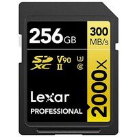 LEXAR Professional 2000x Gold Series SDXC, UHS-II, 256GB (LSD2000256G-BNNNG)