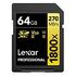 LEXAR Professional 1800x Gold Series SDXC, UHS-II, 64GB (LSD1800064G-BNNNG)