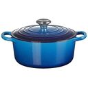 LE CREUSET Signature - Runder Bräter aus Gusseisen, Azure, 24cm/4.2L (21177242202430)