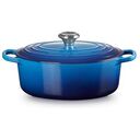 LE CREUSET Signature - Ovaler Bräter aus Gusseisen, Azure, 27cm/4.1L (21178272202430)
