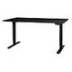 CONTINI Höhenverstellbarer Bürotisch, 1.6 x 0.8 m, Schwarz / Schwarz (108177)