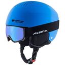 ALPINA Zupo Set & Scarabeo Jr. Ski Helmet & Goggles, 51-54 cm, Blue Matt