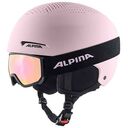 ALPINA Zupo Set & Scarabeo Jr. Ski Helmet & Goggles, 51-54 cm, Light-Rose Matt