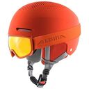 ALPINA Zupo Set & Scarabeo Jr. Ski Helmet & Goggles, 51-54 cm, Pumpkin-Orange Matt