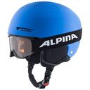 ALPINA Zupo Set & Piney Ski Helmet & Goggles, 51-54 cm, Blue Matt