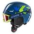 UVEX Viti Set Ski Helmet & Googles, 46-50cm, Blue Puzzle