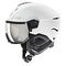 UVEX Instinct Visor Skihelm, S (53 - 56 cm), White/Black Matt + Mirror Silver
