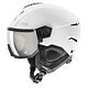 UVEX Instinct Visor Skihelm, M (56 - 58 cm), White/Black Matt + Mirror Silver