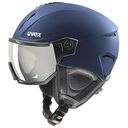 UVEX Instinct Visor Skihelm, L (59 - 61 cm), Navy Matt + Mirror Silver