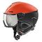 UVEX Instinct Visor Skihelm, S (53 - 56 cm), Fierce Red/Black Matt + Mirror Silver