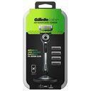 GILLETTE Labs mit Reinigungs-Element, Schwarz, Travel Pack (5 Klingen)