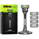 GILLETTE Labs mit Reinigungs-Element, Premium Silber, Geschenkset (5 Klingen)