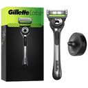 GILLETTE Labs mit Reinigungs-Element, Premium Silber, incl. Wandhalterung