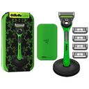 GILLETTE Labs mit Reinigungs-Element, Razer Limited Edition, Travel Pack (5 Klingen)
