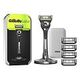 GILLETTE Labs with Cleaning Element, Premium Silver, Travel Pack (5 Blades)