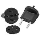 MAX HAURI Fixed Adapter Type 11 - Contour Plug CEE 7/17 with Seal, Black (135808)