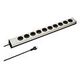MAX HAURI Power Strip Power Line 10x T13 with Switch, Silver / Black (127392)