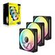 CORSAIR LX Series iCUE LX120 RGB Starter Kit, Black, 120mm, Pack of 3 (CO-9051026-WW)