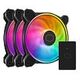 COOLER MASTER MasterFan MF120 Halo², 120mm, Black, Pack of 3 (MFL-B2DN-213P2-R2)