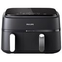 PHILIPS Dual Basket Airfryer 3000 Series, Schwarz / Silber, CH-Version (NA351/09)
