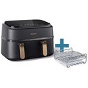 PHILIPS Dual Basket Airfryer 3000 Series, Dunkelgrau / Kupfer, DE-Version (NA352/04)