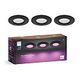 PHILIPS Hue White & Color Ambiance - Slim Recessed Spotlight 3-Spot, Black (929003712202)