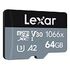 LEXAR Professional 1066x Silver Series microSDXC Card, UHS-I, 64GB (LMS1066064G-BNANG)