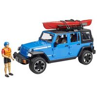 BRUDER Jeep Wrangler Rubicon Unlimited mit Kajak und Figur (02529)