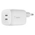 BELKIN BoostCharge Pro USB-C GaN Charger PPS 65W, White (WCH013vfWH)