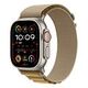 APPLE Watch Ultra 2 GPS + Cellular, 49mm Titangehäuse, Natur mit Alpine Loop L, Mandel (MX4H3FD/A)