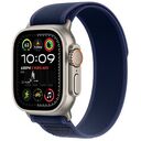 APPLE Watch Ultra 2 GPS + Cellular, 49mm Titangehäuse, Natur mit Trail Loop, Blau - S/M (MX4J3FD/A)