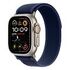 APPLE Watch Ultra 2 GPS + Cellular, 49mm Titangehäuse, Natur mit Trail Loop, Blau - S/M (MX4J3FD/A)