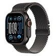 APPLE Watch Ultra 2 GPS + Cellular, 49mm Titangehäuse, Schwarz mit Milanaise Loop L (MX5V3FD/A)