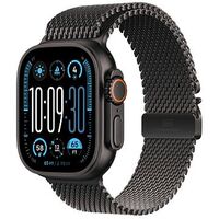 APPLE Watch Ultra 2 GPS + Cellular, 49mm Titangehäuse, Schwarz mit Milanaise Loop L (MX5V3FD/A)