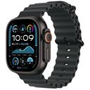 APPLE Watch Ultra 2 GPS + Cellular, 49mm Titangehäuse, Schwarz mit Ocean Band, Schwarz (MX4P3FD/A)