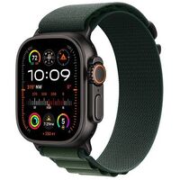 APPLE Watch Ultra 2 GPS + Cellular, 49mm Titangehäuse, Schwarz mit Alpine Loop S, Dunkelgrün (MX4Q3FD/A)