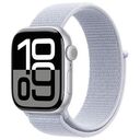 APPLE Watch Series 10 GPS, 42mm Aluminiumgehäuse, Silber mit Sport Loop, Blaue Wolke (MWWD3QF/A)